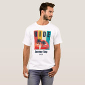 Rood Geel Groen Retro Zomertijd T-shirt (Voorkant volledig)
