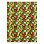 Rood Geel Groen Tropische Hibiscus Bloemen Tafelkleed (Voorkant)
