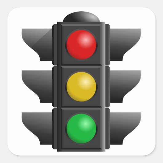 Rood Geel Groen Verkeerslicht Sticker (Voorkant)