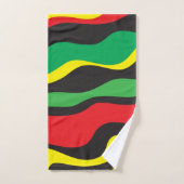 Rood Geel Groen Zwart Rasta Golf Bad Handdoek (Handdoek)