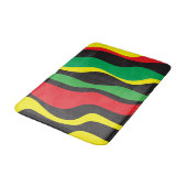 Rood Geel Groen Zwart Rasta Golf Badmat (Gekanteld)