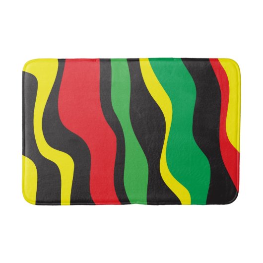 Rood Geel Groen Zwart Rasta Golf Badmat (Voorkant)