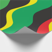 Rood Geel Groen Zwart Rasta Golf Cadeaupapier (Hoek)