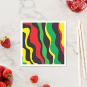 Rood Geel Groen Zwart Rasta Golf Feest Servet (Insitu)