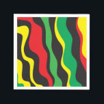 Rood Geel Groen Zwart Rasta Golf Feest Servet<br><div class="desc">Aanpassen met elke tekst.</div>