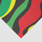 Rood Geel Groen Zwart Rasta Golf Tissuepapier (Detail)