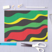 Rood Geel Groen Zwart Rasta Golf Tissuepapier (Craft)
