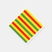 Rood Geel Groene Strepen Ontwerp Servet (Hoek)