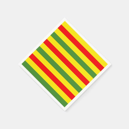 Rood Geel Groene Strepen Ontwerp Servet (Hoek)