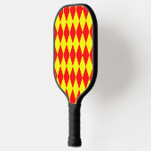 Rood Geel Harlekijn Geruit Design Pickleball Paddle (Links)