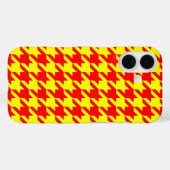Rood Geel Houndstooth Design Case-Mate iPhone Case (Achterkant (horizontaal))