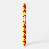 Rood Geel Houndstooth Design iPhone 16 Hoesje (Linkerkant)