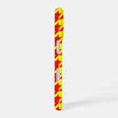 Rood Geel Houndstooth Design iPhone 16 Hoesje (Rechterkant)