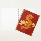 Rood Geel Illustratief Chinees Nieuwjaar Dragon Planner (Display)