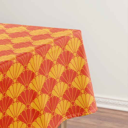 rood geel Kiku Chrysanthemum Mon Pattern Tafelkleed (Voorbeeld)