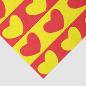 Rood Geel Liefdeshart Tissuepapier (Detail)