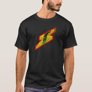 Rood Geel Lightning Bolt Retro  Gift T-shirt