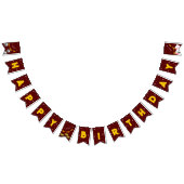 Rood & Geel Magisch Gelukkig Verjaardag  Vlaggetjes (Alle)