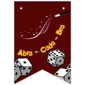 Rood & Geel Magisch Gelukkige Verjaardag Vlaggetjes (Eerste vlag)