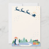 Rood Geel Modern Minimalistisch Vrolijk Kerstfeest Kaart (Achterkant)