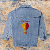 Rood Geel New Mexico Zia Hete Luchtballon Denim Jacket
