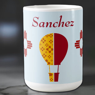 Rood Geel New Mexico Zia Hete Luchtballon Koffiemok