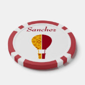 Rood Geel New Mexico Zia Hete Luchtballon Poker Chips (Enkel)
