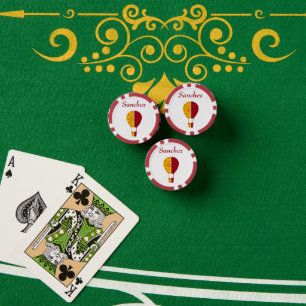 Rood Geel New Mexico Zia Hete Luchtballon Poker Chips