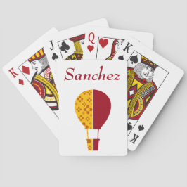 Rood Geel New Mexico Zia Hete Luchtballon Pokerkaarten