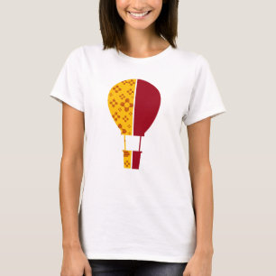 Rood Geel New Mexico Zia Hete Luchtballon T-shirt