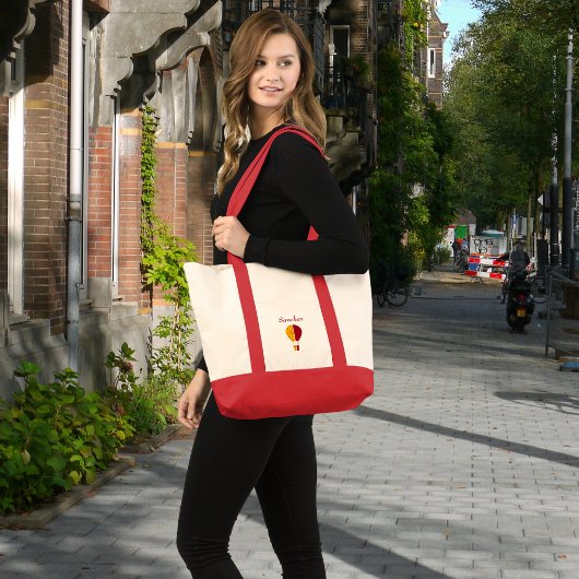 Rood Geel New Mexico Zia Hete Luchtballon Tote Bag