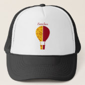 Rood Geel New Mexico Zia Hete Luchtballon Trucker Pet (Voorkant)