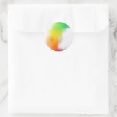 Rood Geel Oranje Blauw Groen Roze Wit Abstract Ronde Sticker (Tas)