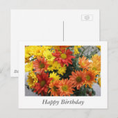 Rood, geel, oranje dagblad gelukkig twee dagen briefkaart (Voorkant / Achterkant)