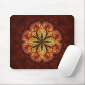 Rood Geel Oranje Tannine Fractal  Muismat (Met muis)