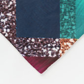 Rood Geel Paarse Glitter Plaid Design Fleece Deken (Hoek)