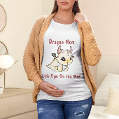 Rood geel pastel baby draak Moeder T-shirt