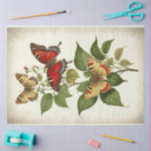  rood geel primitieve vlinders ontkoppeling tissuepapier (Craft)