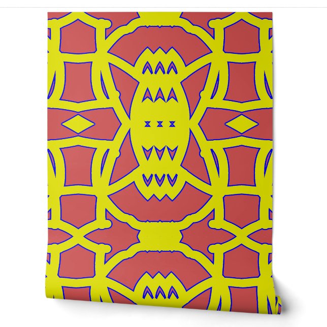 Rood & Geel "Ratti_Creative_Arts" behang  (Afrollen)