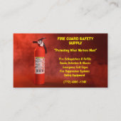 Rood Geel Rook & Brandblusser Brandveiligheid Visitekaartje (Voorkant)