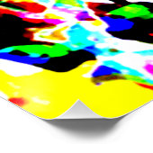 Rood Geel Roze Aqua Paint Splashes Art Design Perfect Poster (Hoek)