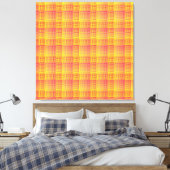 Rood Geel Schach Abstract Patroon Canvas Afdruk (Insitu (Slaapkamer))