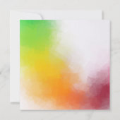 Rood Geel Sinaasappel Groen Custom Kleurrijke Eleg Notitiekaartje (Achterkant)