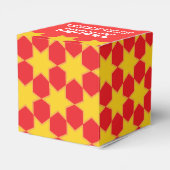 Rood geel sterpatroon partij of gebeurtenis gesche bedankdoosjes (Achterkant)