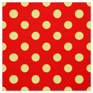 Rood Geel Stippen Design Stof