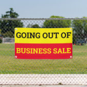 Rood geel uit de handel spandoek