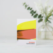 rood geel visitekaartje (Staand voorkant)