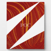 Rood Geel Wit Abstract Fotoplaat (Voorkant)