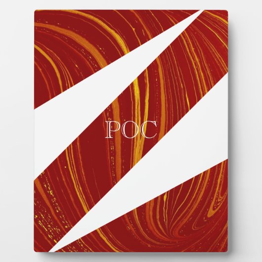 Rood Geel Wit Abstract Fotoplaat (Voorkant)