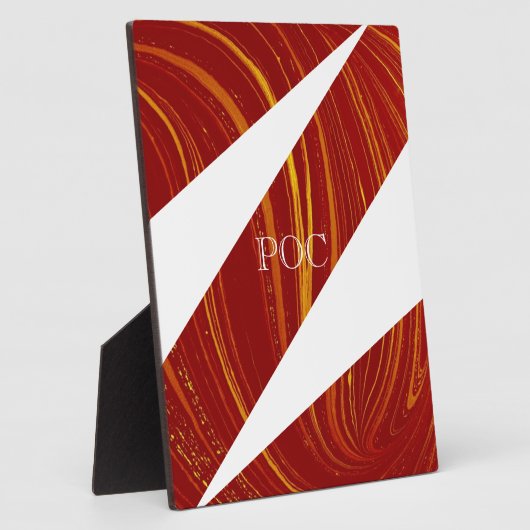 Rood Geel Wit Abstract Fotoplaat (Zijkant)